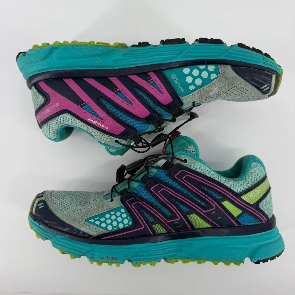 Salomon Women's Teal Turquoise Gray Trail Running Shoes